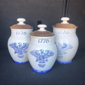 Metlox Poppy Trail Bicentennial 1776 Canister Set